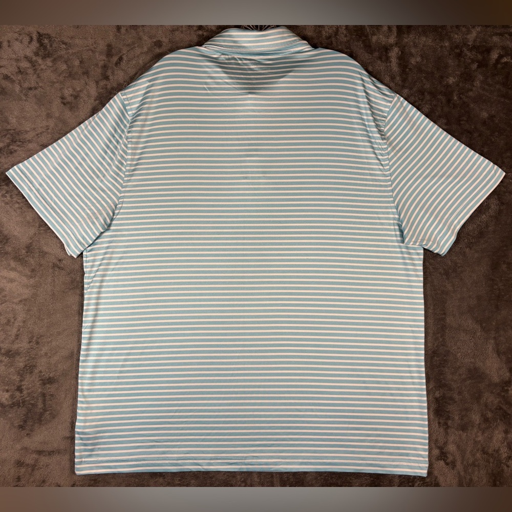 Rorie Whelan Golf Striped Lightweight Polo Shirt. Men's XXL - Picture 2 of 5